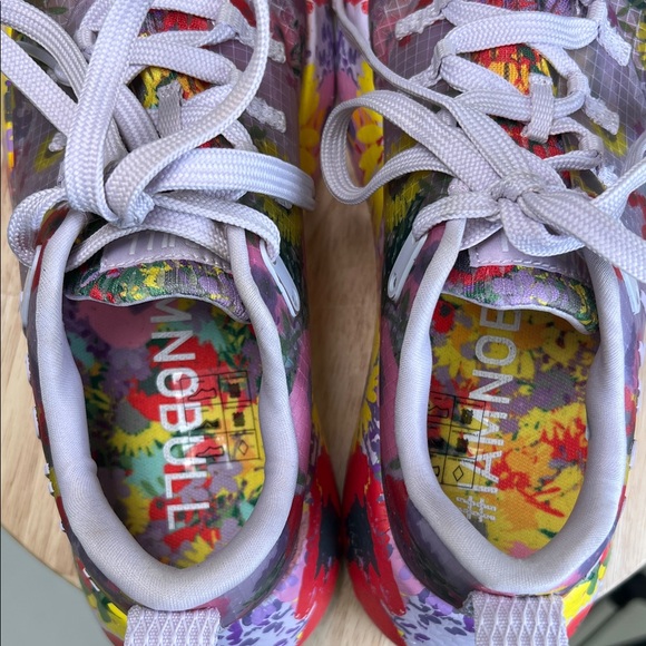 NOBULL Women's Floral Sneakers - Purple Yellow Red Size 6 - Picture 7 of 14